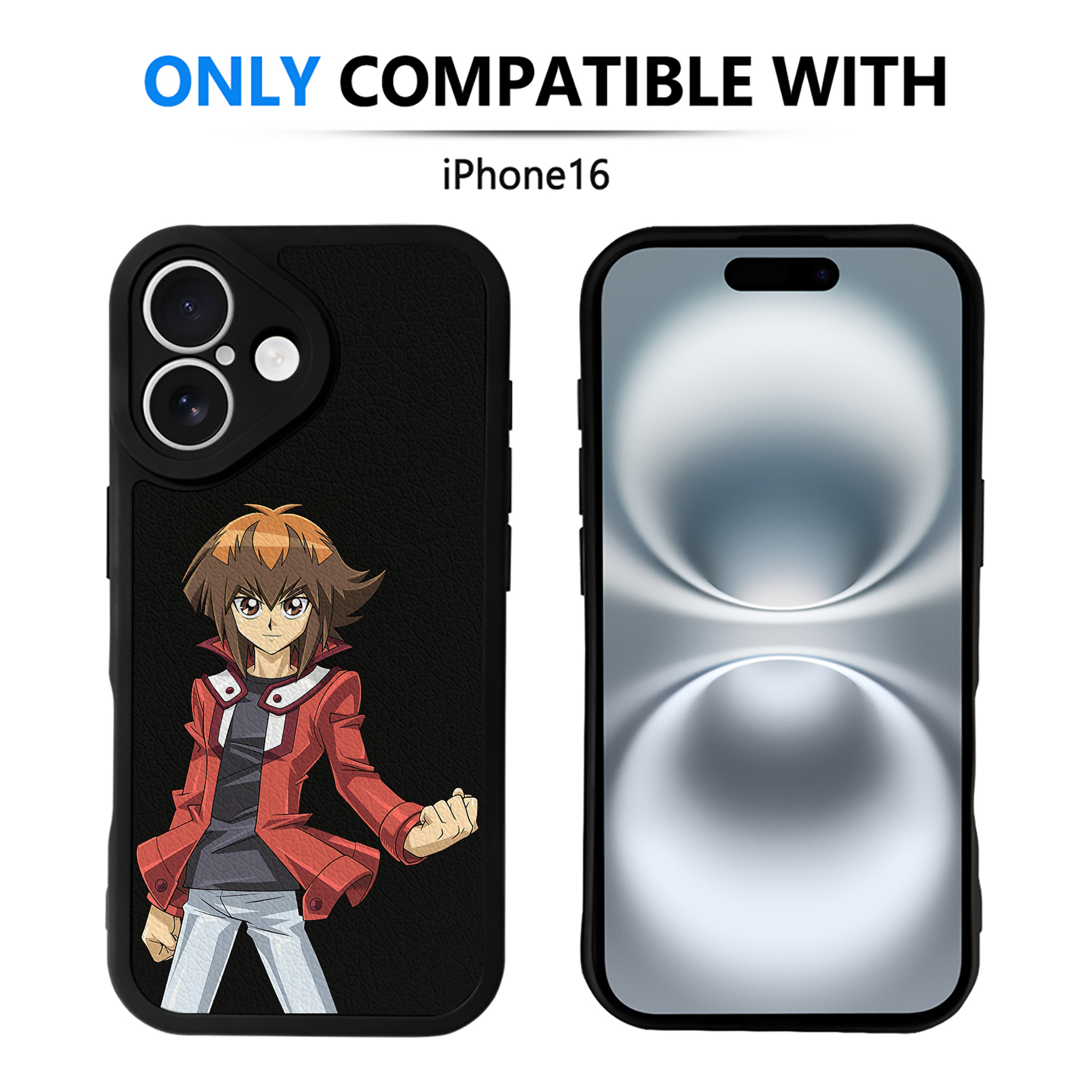 遊☆戯☆王 Yu-Gi-Oh! 【iPhone 16シリーズ対応】シリコンスマホケース（レザー調） 材質：シリコン